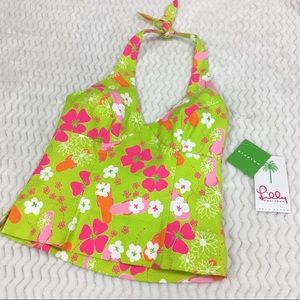 NWT Lilly Pulitzer Dixie Halter Gidget Green Sz 2